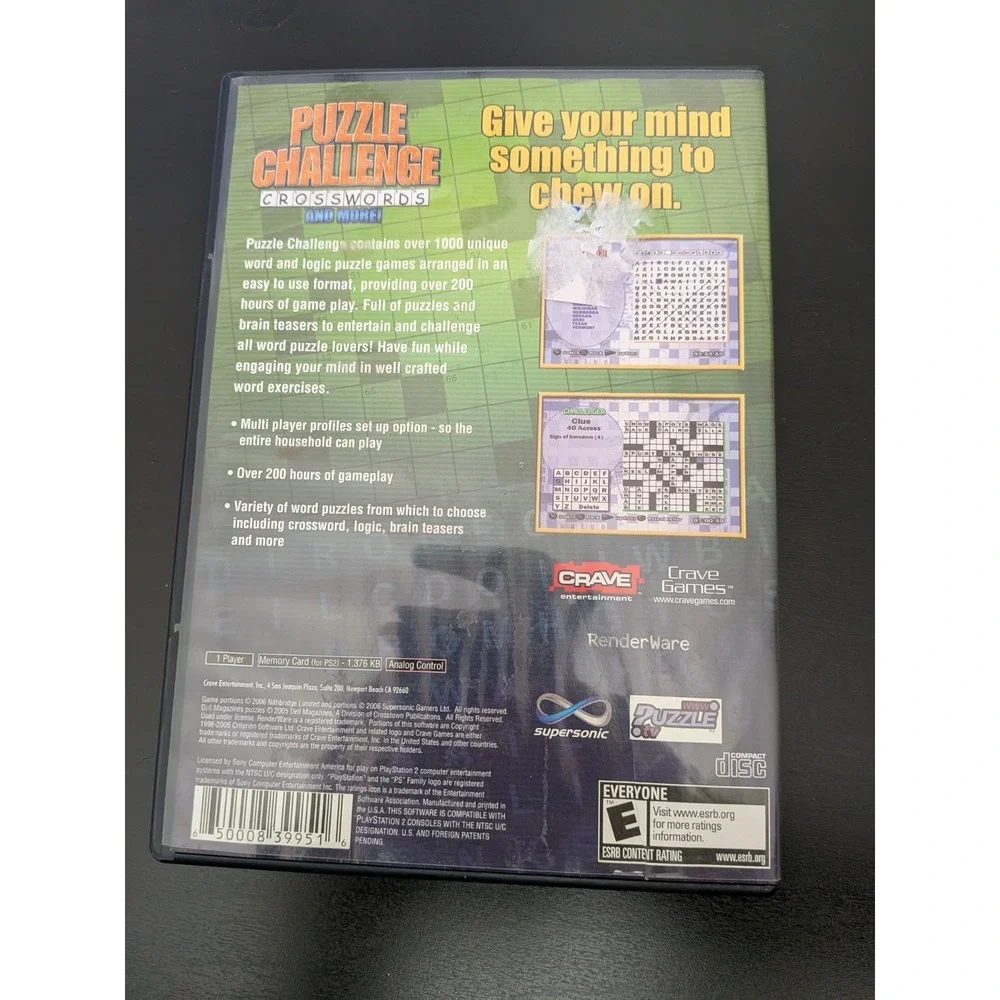 Puzzle Challenge (Playstation‎ 2) Video Game